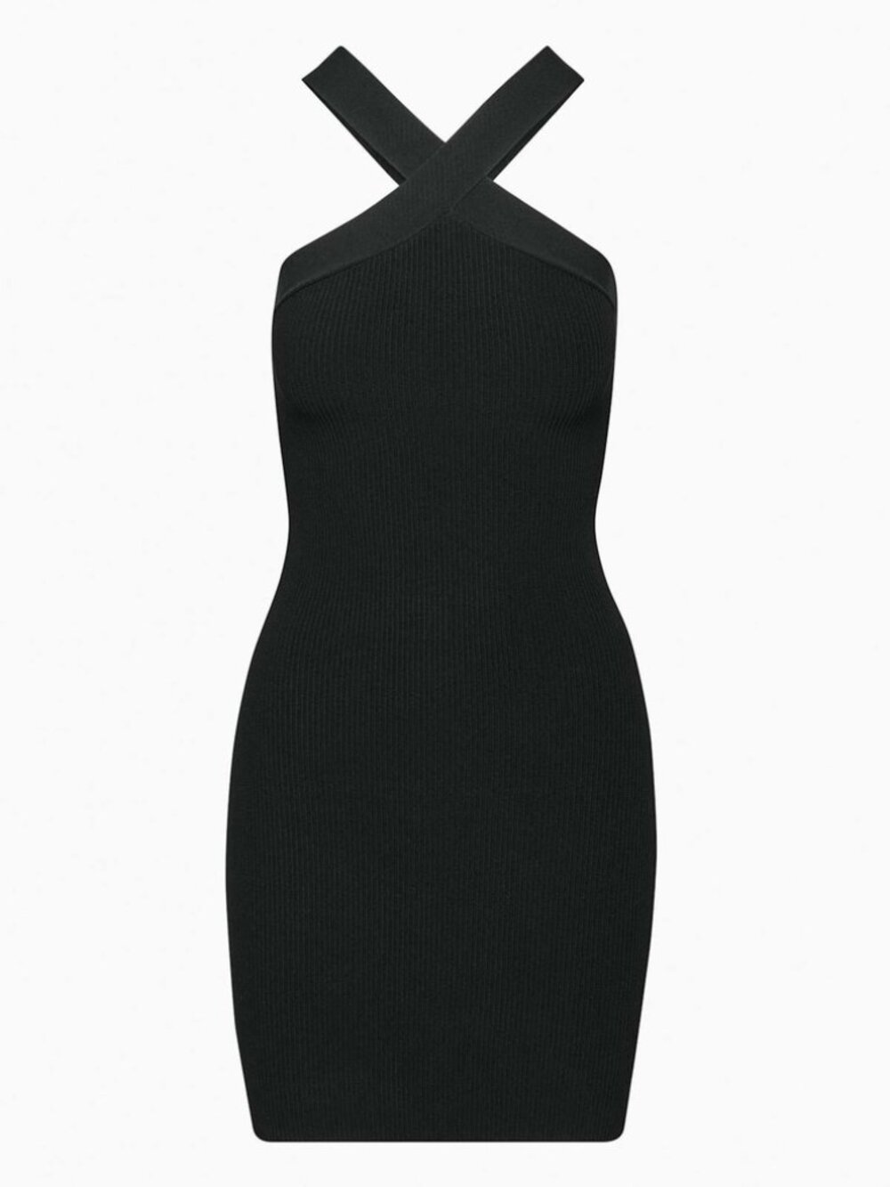 Babaton Sculpt Knit Criss Cross Dress Black XL